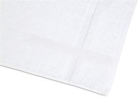 img 3 attached to 🛀 Upgrade Your Hotel Bathroom with 12 Premium White Cotton Blend Economy Bath Mats - 20x30 Inches