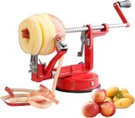 🍎 stainless steel apple peeler & corer slicer machine - durable heavy duty die cast mechanical hand-cranking kitchen tool with powerful suction base - ideal for fruits, vegetables, and potatoes logo