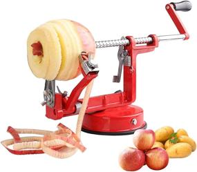 img 4 attached to 🍎 Stainless Steel Apple Peeler & Corer Slicer Machine - Durable Heavy Duty Die Cast Mechanical Hand-cranking Kitchen Tool with Powerful Suction Base - Ideal for Fruits, Vegetables, and Potatoes