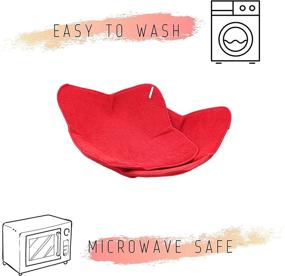 img 2 attached to 🥣 Polyester Microwave Bowl Huggers: Efficient and Convenient