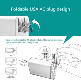 img 2 attached to Адаптер для путешествий Arttron 40W 6-портовый USB зарядное устройство для iPhone, iPad, Samsung 🔌 Galaxy, LG, Nexus, HTC и многое другое - съемный штекер, быстрая зарядка для всех устройств USB 5V.