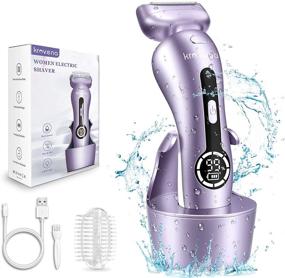 img 4 attached to 🪒 Ultimate Women's Electric Shaver: Best Razor for Bikini, Legs, Underarms & Public Hair - Rechargeable Trimmer with Detachable Head - Cordless Wet Dry Use
