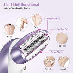 img 3 attached to 🪒 Ultimate Women's Electric Shaver: Best Razor for Bikini, Legs, Underarms & Public Hair - Rechargeable Trimmer with Detachable Head - Cordless Wet Dry Use
