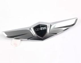 img 1 attached to Mobis Compatible Rear Trunk Lid Tail Gate 🚘 Wing Emblem for Hyundai Genesis Sedan 2015 (Part: 86330B1000)