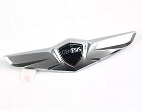 img 3 attached to Mobis Compatible Rear Trunk Lid Tail Gate 🚘 Wing Emblem for Hyundai Genesis Sedan 2015 (Part: 86330B1000)