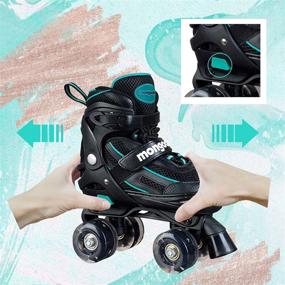 img 3 attached to 🛼 Mongoose Adjustable Roller Skates for Girls with Light Up Wheels - Beginner Inline Skates Illuminating Fun for Kids - Boys and Girls