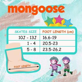 img 1 attached to 🛼 Mongoose Adjustable Roller Skates for Girls with Light Up Wheels - Beginner Inline Skates Illuminating Fun for Kids - Boys and Girls