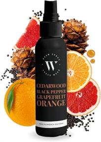 img 4 attached to 🌲 Wallford Natural Room Spray Air Freshener - Cedar With Black Pepper, Grapefruit, and Orange - Home Odor Eliminator - 4Oz