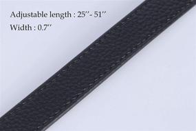img 1 attached to Full Grain Leather Adjustable Crossbody Straps Replacement - 0.7” Width, 25”-51” Length by VanEnjoy