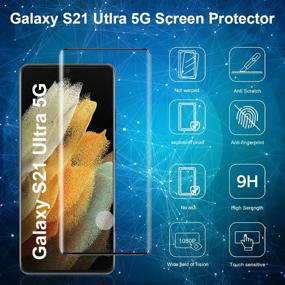 img 3 attached to Protect Your Samsung Galaxy S21 Ultra 5G with a 2 Pack of 📱 HD Tempered Glass Screen and Camera Lens Protectors - Includes Fingerprint Unlock and Anti-Scratch Technology