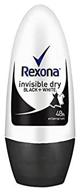 stay fresh and stain-free with rexona women antiperspirant roll on deodorant invisible dry black+white - 50ml logo