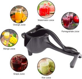 img 3 attached to 🍋 RAINBEAN Manual Citrus Juicer: Premium Hand Press Lemon Squeezer for Lime, Orange, Apple - Heavy Duty Aluminum Alloy Juice Squeezer (Black)