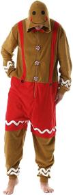 img 4 attached to 🎄 XL Gingerbread Onesie Pajamas - Followme 6446