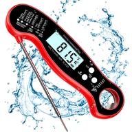 digital meat thermometer by doqaus - folding probe, calibration, reversible display - instant read bbq kitchen thermometer for turkey, grill, candy, liquid logo