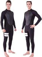 realon 4/3mm men's full neoprene wetsuit for surfing, diving, snorkeling, swimming, kayaking - spring jumpsuit for wet activities logo