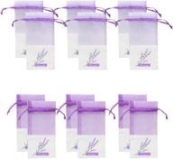 🛍️ ezeso essential skincare sachet empty bags: lavender, spice, and herb linen fabric organza gauze bags (12pcs purple drawstring bag) логотип