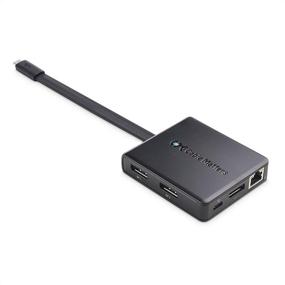 img 4 attached to Улучшенная связь: Концентратор Cable Matters Triple Monitor USB C с DisplayPort, USB-A/C, Ethernet и зарядкой мощностью 100 Вт - совместим с Thunderbolt 3/4.