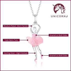 img 2 attached to UNICORNJ Childrens Sterling Ballerina Necklace