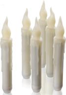 🕯️ ymenow led flameless taper candles: 6pc flickering electric window candles with timer - battery operated candlesticks for home decoration логотип