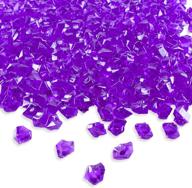 💎 super z outlet 120 pack acrylic color ice rock crystals treasure gems – perfect for table scatters, vase fillers, events, weddings, arts & crafts, birthdays – beautiful purple decorations (1" inch) logo