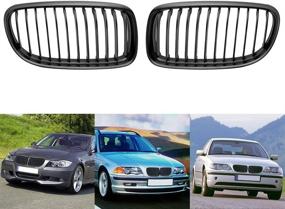 img 3 attached to Matte Black Euro Front Center Kidney Grille Grilles Grill Compatible With E90 E91 3 Series 323I 328I 335I 335D LCI Facelift 08-11