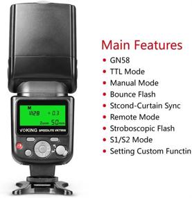 img 2 attached to 📸 Вспышка Voking VK750III с дистанционным TTL режимом и LCD дисплеем для камер Canon DSLR EOS Rebel 4000D 5DS 5DSR 5S Mark IV 5D Mark III 6D 6D Mark II 7D 70D 77D 80D