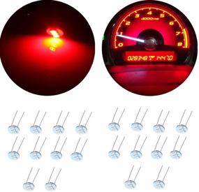 img 4 attached to 🚗 High-Quality CCIYU 20Pcs 4.7mm-12V Car Green Mini Bulbs Lamps for Speedometer Backlighting - Red Variant