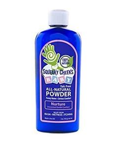 img 1 attached to Organic, Talc-Free Squeaky Cheeks Baby Powder (5oz) – Natural, Unscented 🌼 Powder for Rash Relief, Wetness, and Itching – Ideal for Adults too!