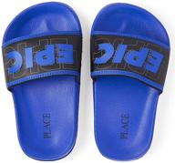 👣 the children's place epic slides slipper - unisex child slippers logo