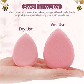 img 2 attached to BEAKEY 2-Piece Makeup Sponge Set - Flawless Foundation Blending Beauty Sponges for Liquid, Cream, Foundation & Powder - Vertical Cut Makeup Sponges