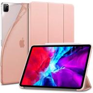 🌸 esr ipad pro 12.9 case 2020 & 2018, rebound slim smart case - rose gold logo