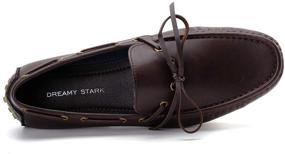 img 2 attached to DREAMY STARK Loafers Lace Up Moccasins Men's Shoes