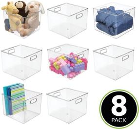 img 3 attached to 🗂️ mDesign Clear Plastic Drawer Organizer Baskets - 8 Pack - Ligne Collection