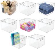 🗂️ mdesign clear plastic drawer organizer baskets - 8 pack - ligne collection logo