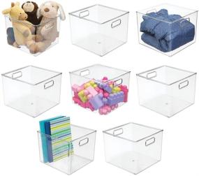 img 4 attached to 🗂️ mDesign Clear Plastic Drawer Organizer Baskets - 8 Pack - Ligne Collection
