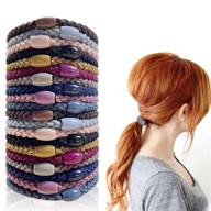 🎀 molizummy 20pcs hair ties for women with thick hair: elastic ponytail holders in 10 cute colors, no crease soft curly hair accessories for baby, teens, kids, girls logo