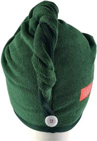 img 3 attached to YoulerTex Microfiber Hair Towel Wrap: Ultra Absorbent Turban 3 Pack for Quick Drying & Frizz-Free Hair (Emerald)