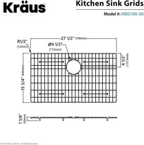 img 2 attached to 🧱 Stainless Steel Bottom Grid for Kraus KHU100-30 Single Bowl Sink - 30-inch, 27.5" Dimensions