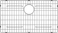 🧱 stainless steel bottom grid for kraus khu100-30 single bowl sink - 30-inch, 27.5" dimensions логотип