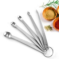 🥄 5 piece stainless steel measuring spoons set – versatile spoons for dry or liquid ingredients – ideal for spice jars, baking, and cooking logo