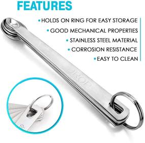 img 3 attached to 🥄 5 Piece Stainless Steel Measuring Spoons Set – Versatile Spoons for Dry or Liquid Ingredients – Ideal for Spice Jars, Baking, and Cooking