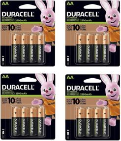 img 2 attached to 🔋 Duracell 16-Pack AA Rechargeable Batteries, Precharged NiMH 2400mAh