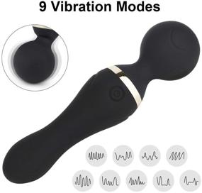 img 3 attached to 💪 Black1 Strong Power Rechargeable Wand Massager with Soft Silicone Head for Muscle Tension, Back, Neck Relief, Soreness, and Recovery