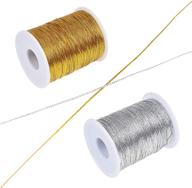 🎁 kare & kind metallic non-stretch cord - set of 2 spools (gold and silver) - 520 m total length - 1mm thick thread for christmas ornaments, gift tags, ribbons, arts, crafts, jewellery, sewing logo