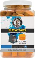 🌬️ hvac guys flow tabs with gel lock technology - pack of 80 - maintain clean drain pans, prevent overflow, 3 ton tab lasts 3 months - 1 tab as effective as 18 ordinary tablets (total 1,440) - made in usa logo