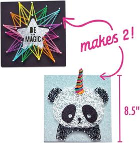 img 1 attached to 🐼 Pandacorn String Craft Canvases by Craft Tastic