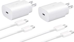 img 4 attached to Samsung 25W PD Charger with Type-C Cable - USB-C Super Fast 🔌 Charging Wall Adapter for Galaxy S20/S21/S21+, S21 Ultra, S10 5G, Note10/10+, Note20, S9/S8, S10e