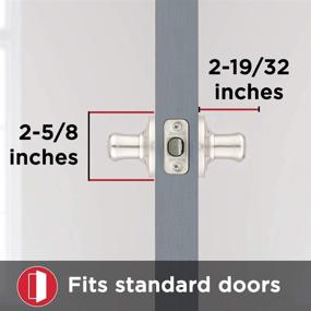 img 1 attached to 🚪 Kwikset 97200-816 Tustin Passage Lever for Hall or Closet with Traditional Wave Design, Interior Door Handle, 1-Pack, Iron Black