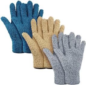 img 4 attached to 🧤 Versatile 3 Pairs of Dusting Gloves for Efficient House and Kitchen Cleaning