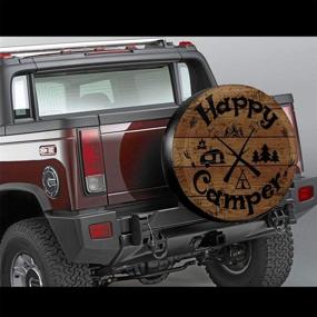 img 3 attached to 🏕️ Колпак для запасного колеса XUQI-GO Camper для кемпинга: Водонепроницаемый аксессуар для прицепов, домов на колесах, внедорожников и грузовиков (14-17 дюймов)